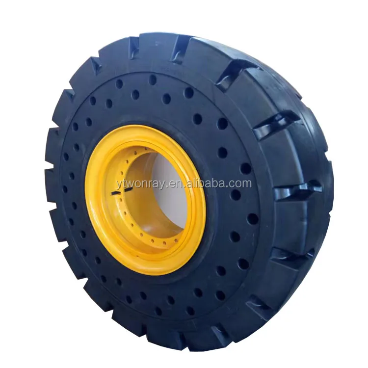 flat free wheel loader otr tires dump truck 23.5-25 e3 l3 solid tire for sale