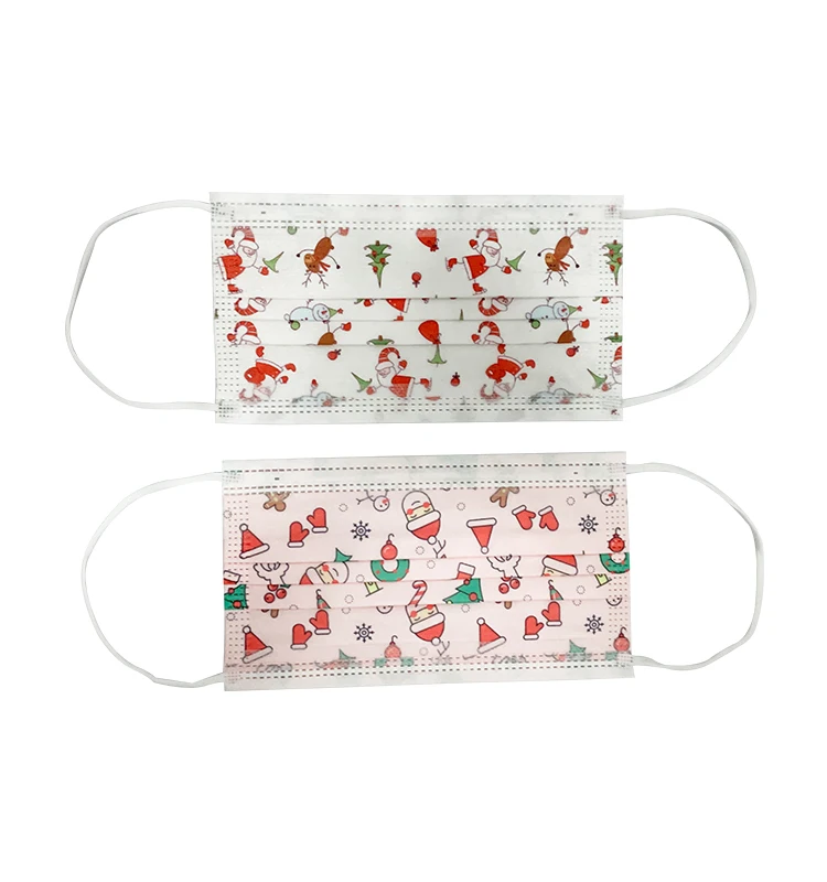
Personal Protecting Equipment of Disposable Face Mask Customized New Design Happy Christmas 