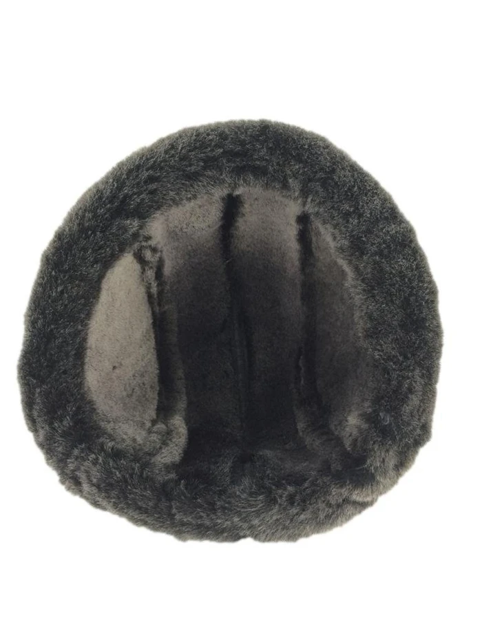 custom promotional women trooper hat wholesale warm fur trucker double face shearling sheepskin Winter trapper Ushanka hat