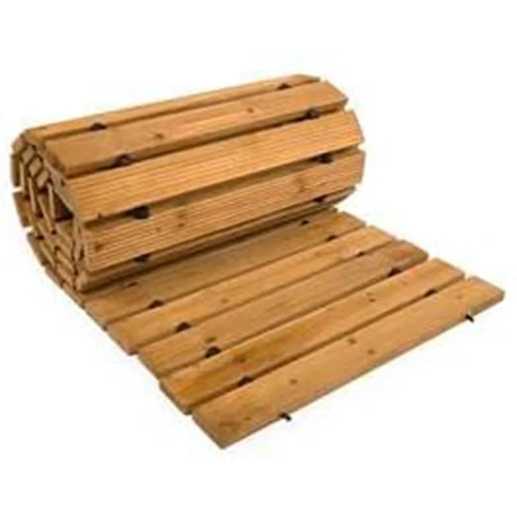 Natural Cedar Roll Out Wooden Garden walkway Outdoor Wooden Pathway