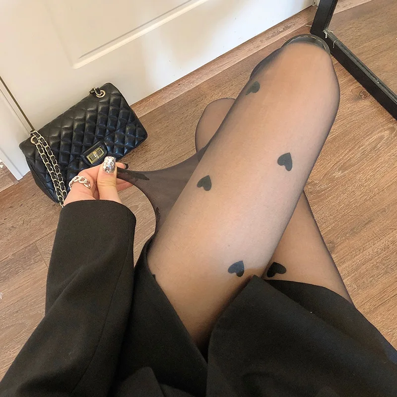 High Quality Womens Tights Leggings High Waist Transparent Printed Stocking Korean Seamless Tall Fashion Charm Pantyhose