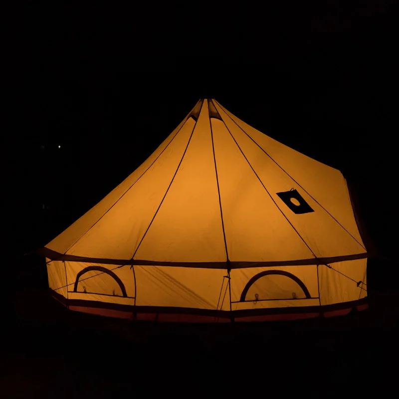 C  Yurts Double Outdoor Camping Camps Rainproof Many People Warm Cot Glamping Tent