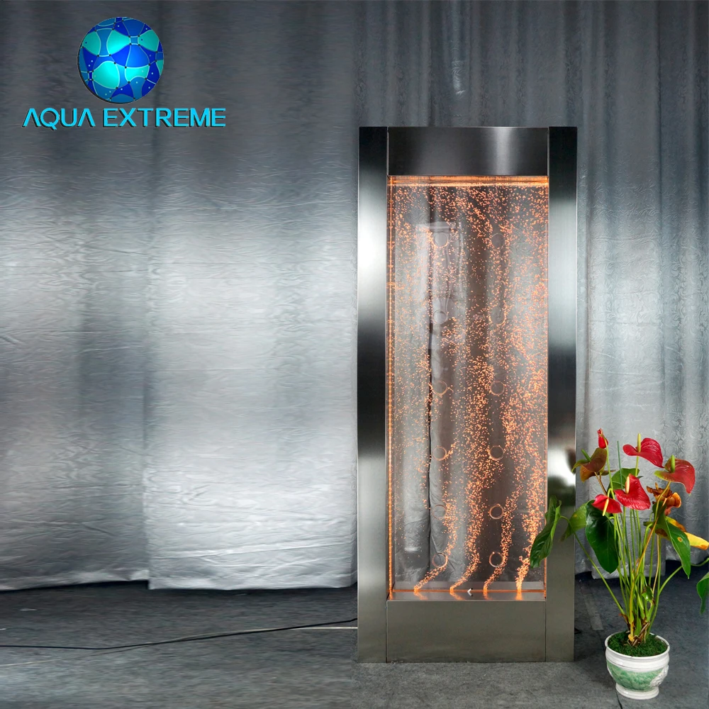 Frame Bubble Water Led Lighting Stainless Steel Metal Modern Commercial Furniture Outdoor Bar Table High Top Bar Table 17 Colors