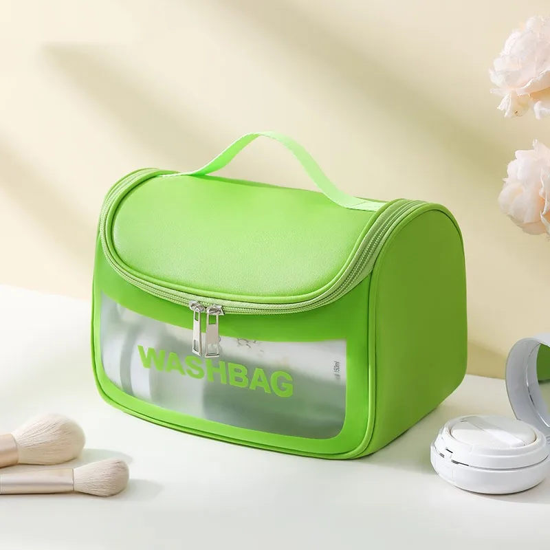 Wholesale Portable Waterproof Pvc Travel Hanging Toiletry Wash Bag Storage Makeup Cosmetic Bag With Hook