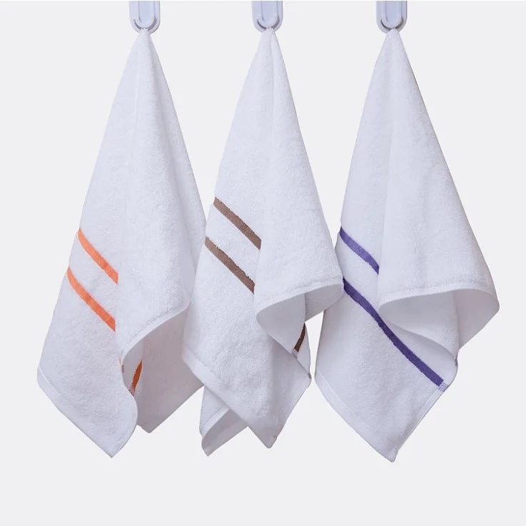 100%Cotton Bath Towel sets with logo white hotel towel