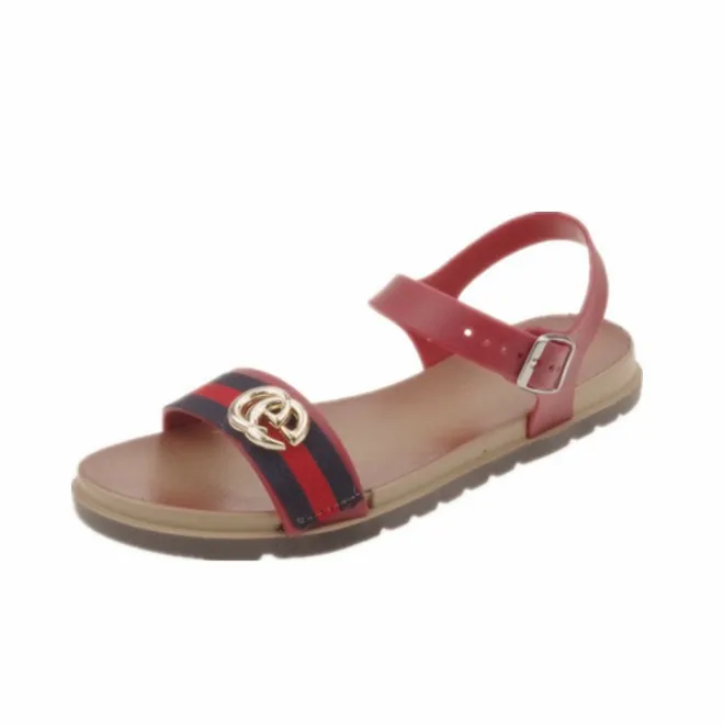 
red arabic flat gladiator indian women juti shoes moroccan leather sport sandals with buckle strap 