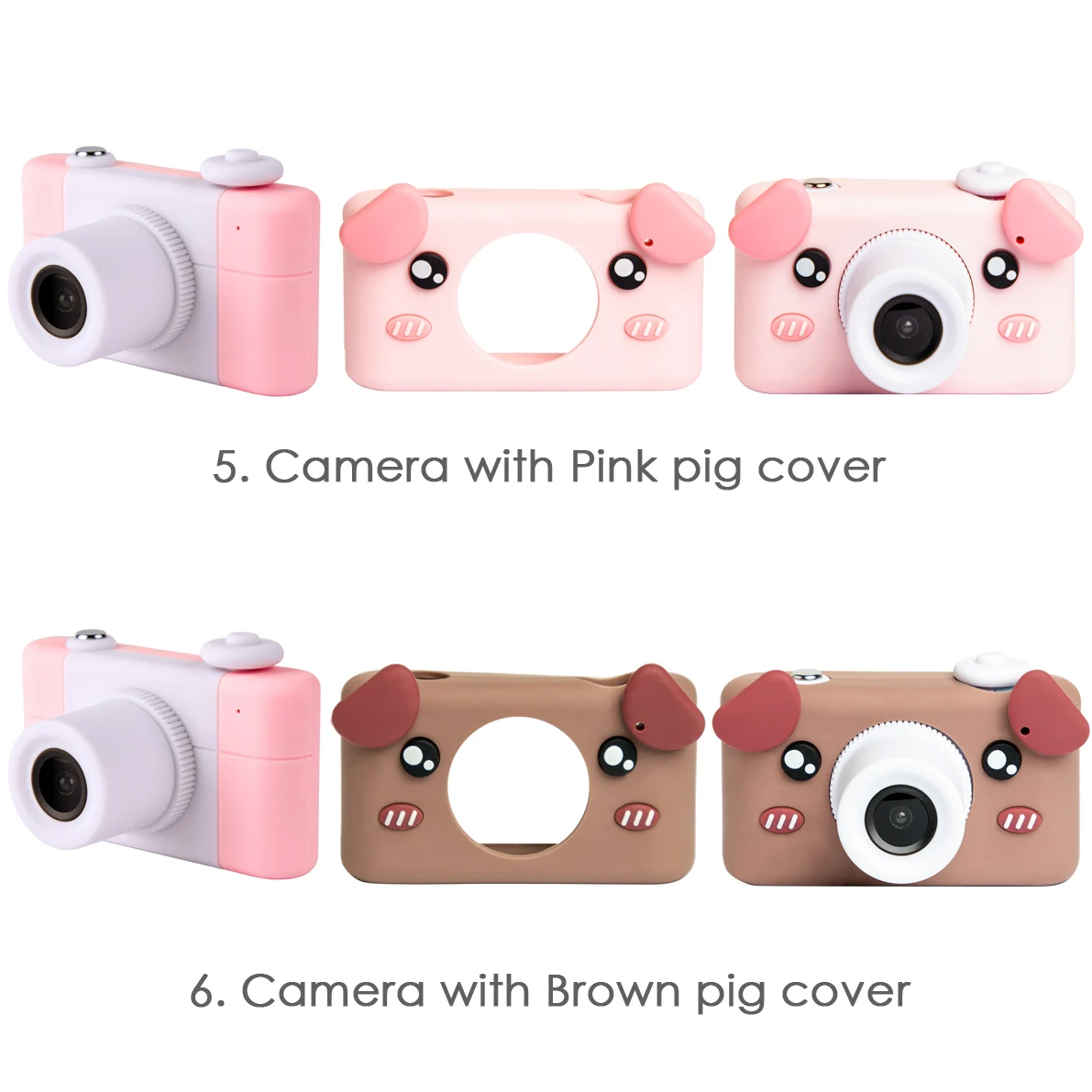  Детская Милая цифровая камера 7 видов силиконовые чехлы для выбора Smart DSLR фото видео профессиональный объектив телефона