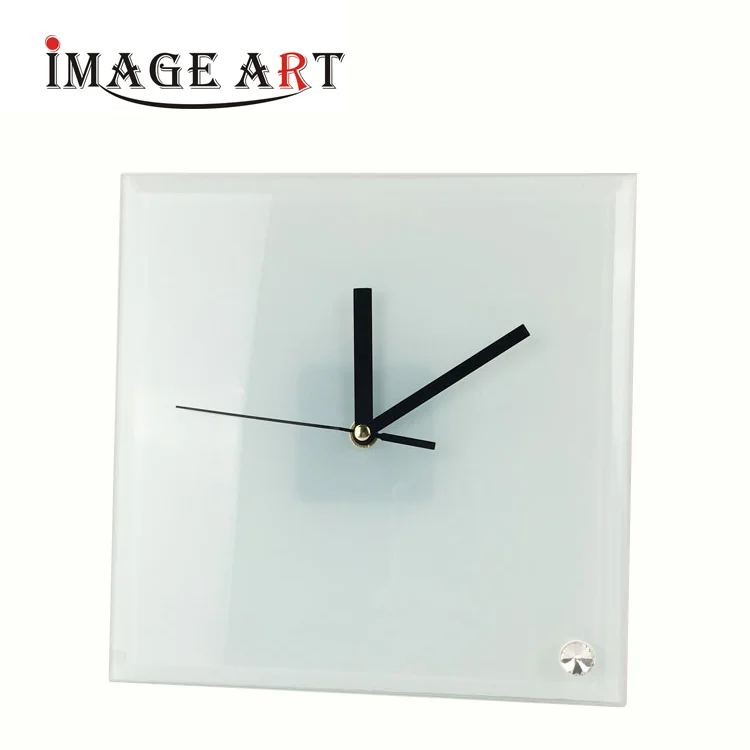  BL-26 High Quality Sublimation Glass Photo Frame With Clock