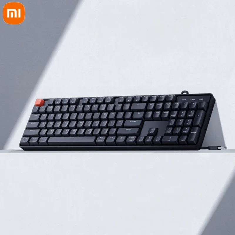 Xiaomi Mi Mechanical Keyboard Cherry Red/Green Axis 104 Keys PBT Keycaps Wired Home Office Gaming Keyboard for Win10&macOS