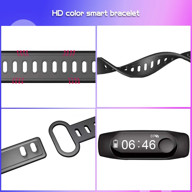 
M3 Smart Watch 2019 Original Factory Waterproof Cuff Bracelet Wear Os Sports bt Wristband Logo Android m3 smart band 