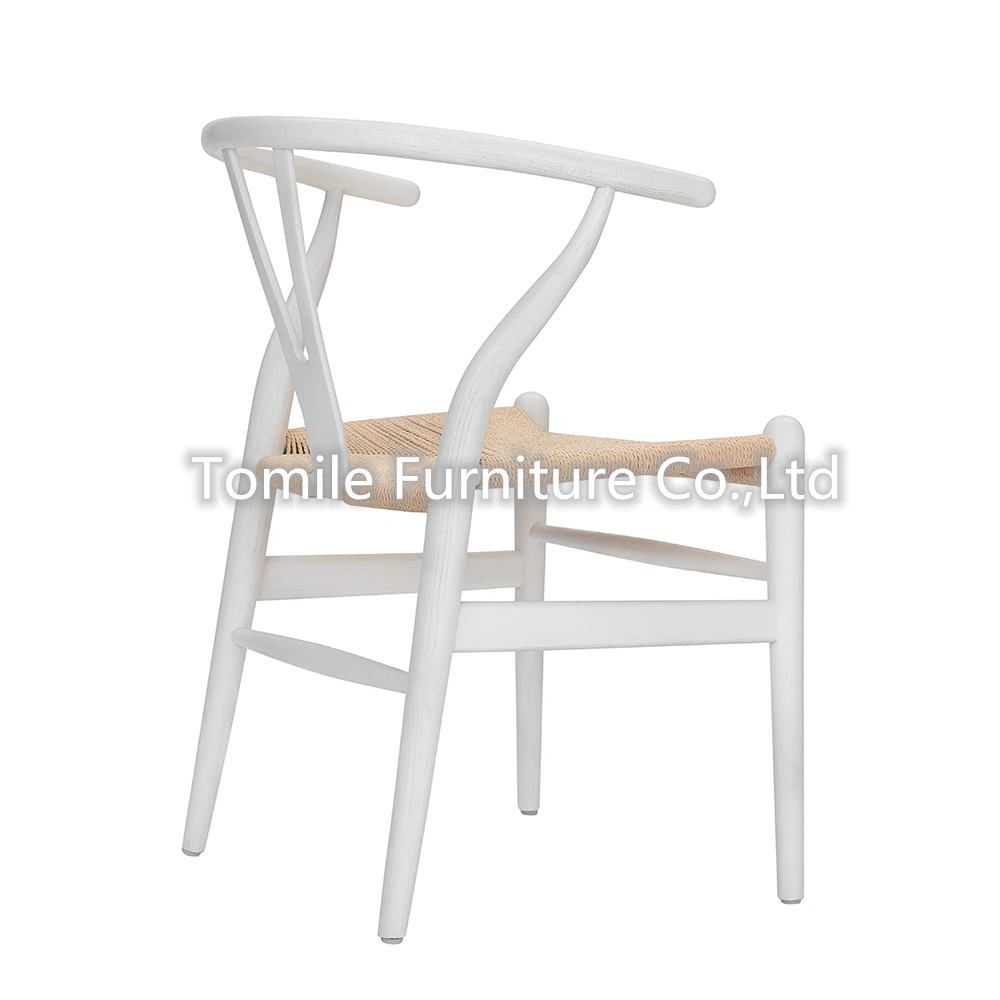 
White Beech Wood Wishbone Chair Solid Wood Wishbone Chair from Factory Direct 