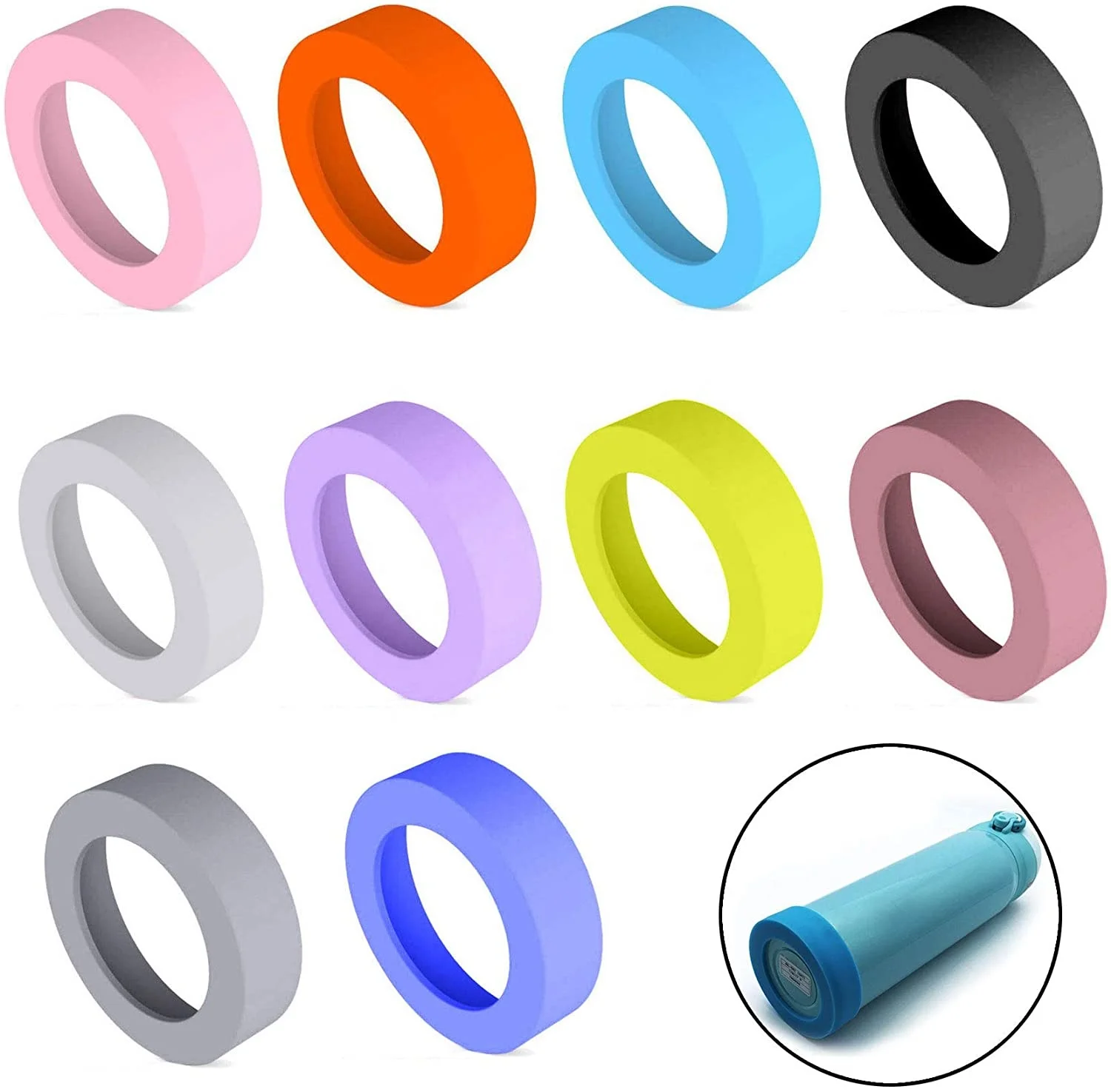 OKSILICONE Heat Insulation Silicone Water Bottle Sleeves Protective Glass Bottle Bottom Boots Anti Slip Portable Silicone Sleeve