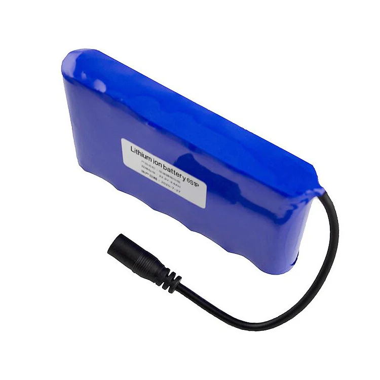 Customized bms lithium li-ion 18650 6s1p 7s1p 22.2v 24v 25.9v 2200mah 2250mah 2600mah 3000mah 3500mah 58.3wh li ion battery pack