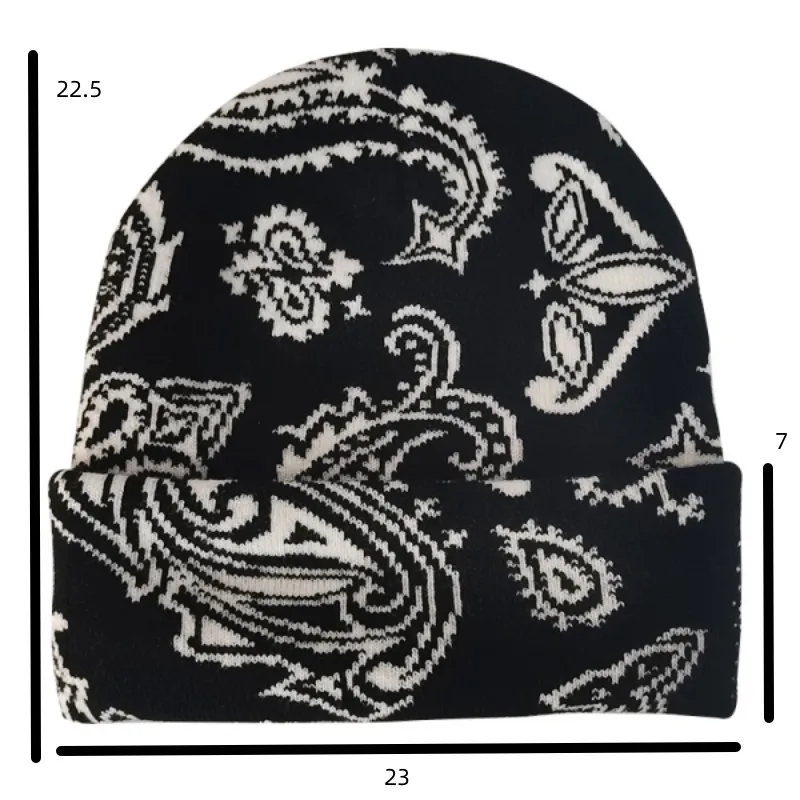 HK29 New arrivals fashion winter warm camo beanie camouflage hat bandanna jacquard knitted wool beanie acrylic hat for men