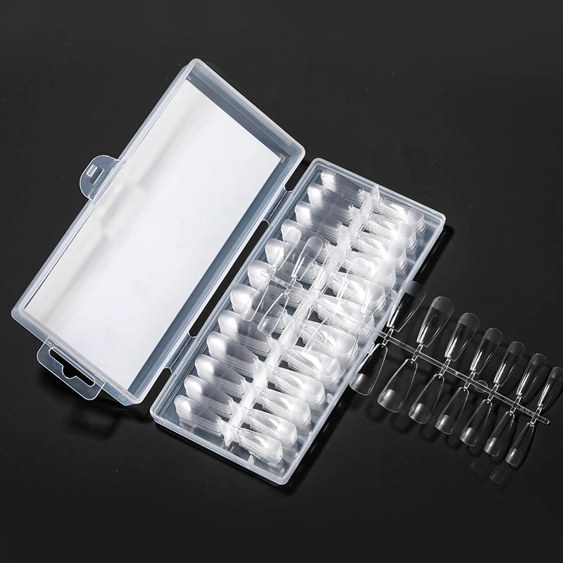 New Arrival Soft Gel Artificial OEM Custom Long Stiletto French Nail Design Nails Tips Press on Nails