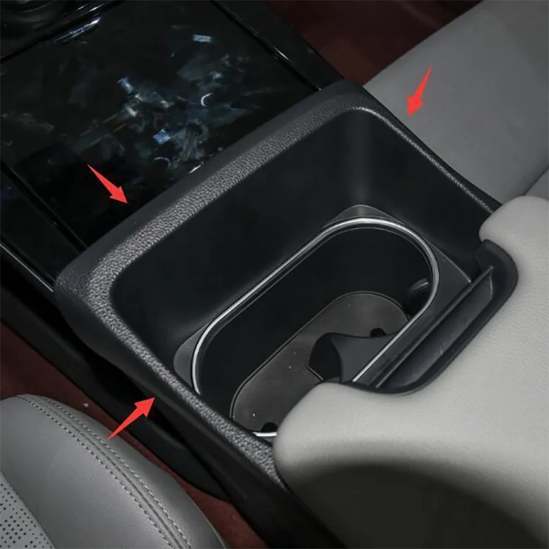 Car ABS carbon fiber interior parts suitable for Toyota Bz4x wood grain water cup decorative frame