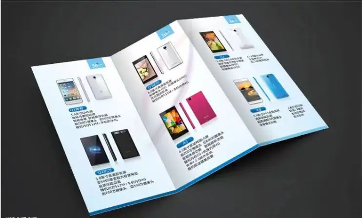 Customized Printed Flyer Trifold Brochure Instruction Manual Advertising Leaflet Takeout Menu Poster Printing