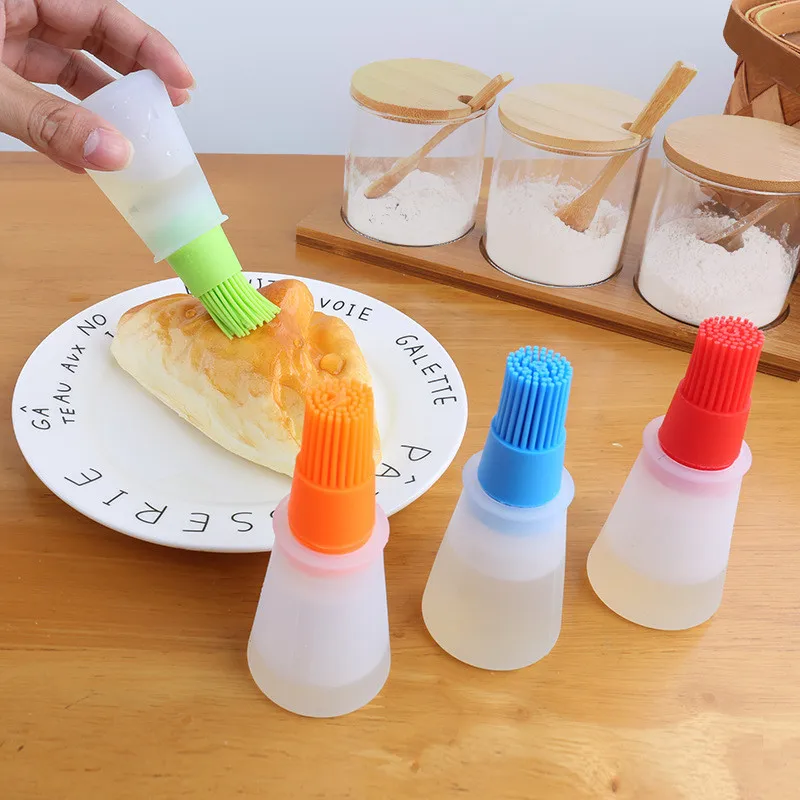Cooking tool Portable Outdoor BBQ Pastry Baking Silicone Oil Bottle Honey Sauce silicone oil brush dropper