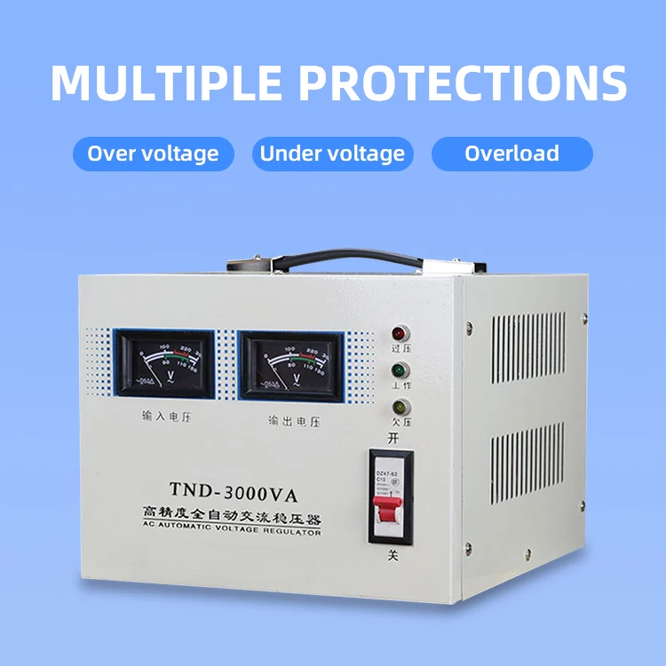 TND series Single Phase High Precision Voltage Regulator 3000W AC automatic voltage regulator TND Voltage Stabilizer