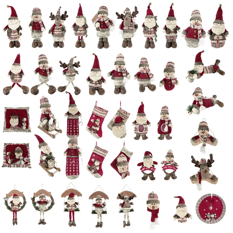 Factory price oem custom made 2024 trend product festival party christmas interior decoration fabric doll