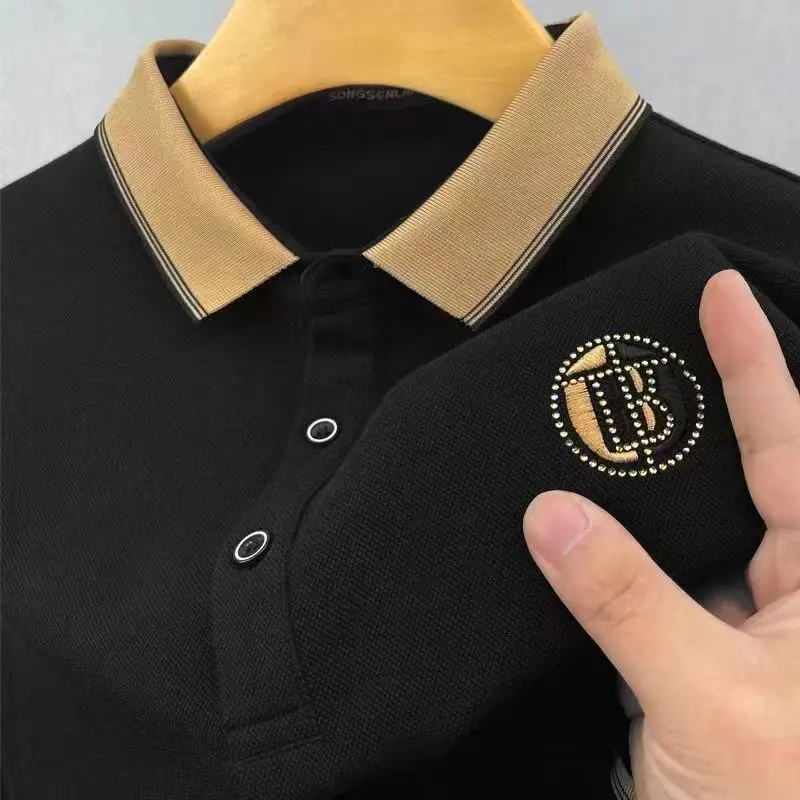 2024 Asserted Colors Hotsale Polo T-shirt Short Sleeve  Loose Lapel Polo Shirts For Men