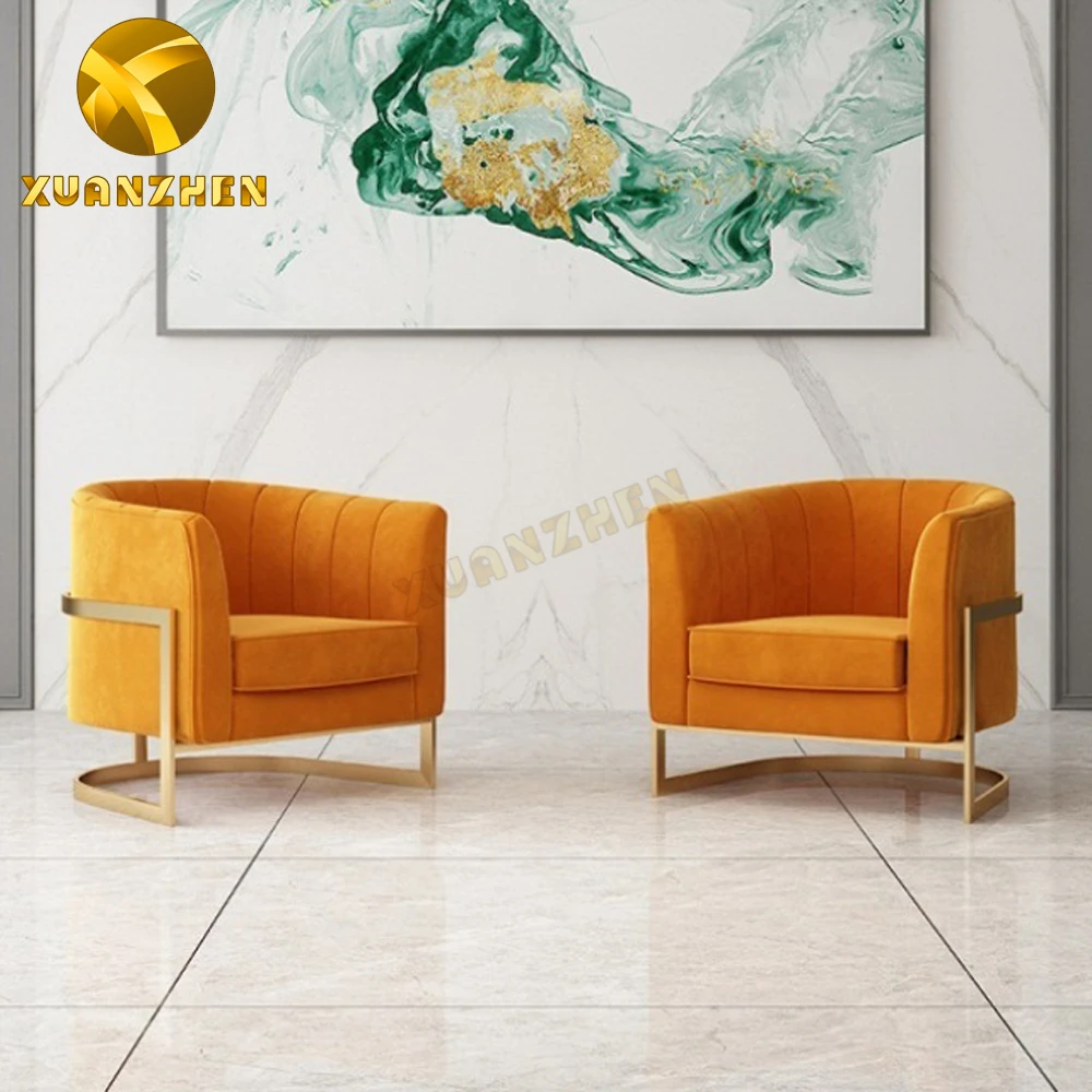 Xuanzhen furniture stainless steel living room sofas bedroom furniture sofa set furniture SF004