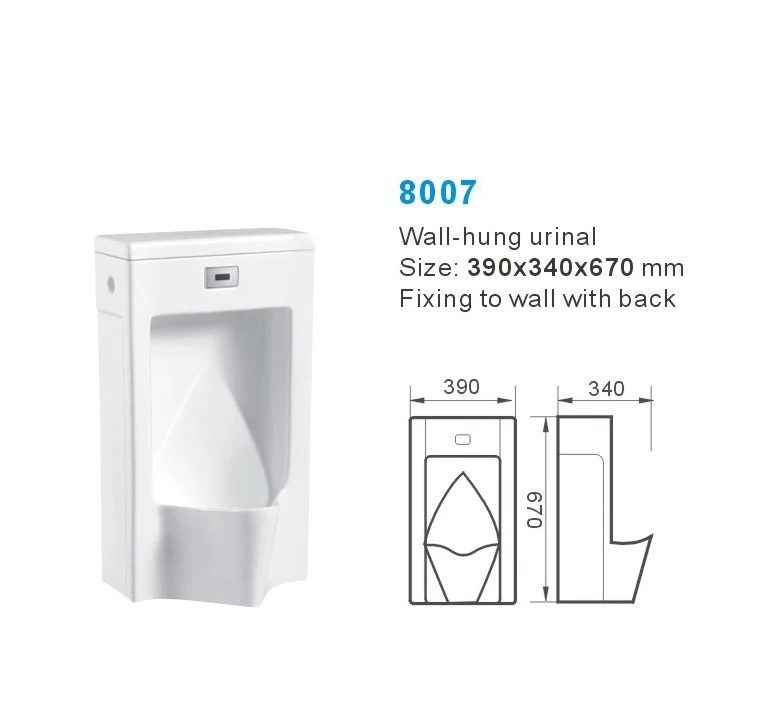 New Design Male WC Set hotel Porcelain Floor Stand Ceramic Steel Pee Toilet Public Wall Hung Urinal for Men