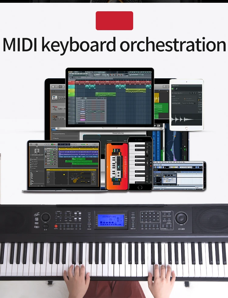  Цифровая клавиатура для пианино 73 клавиши игрушка midi электронный орган 968 детей клавиатуры музыкальное