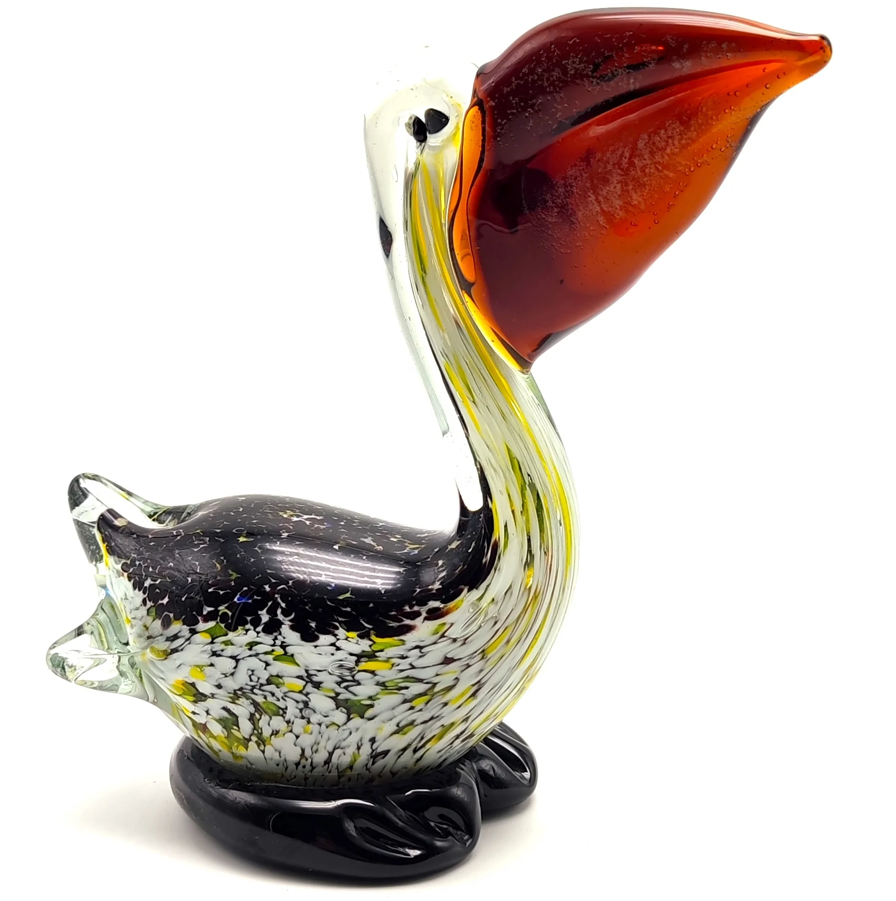 Handmade Blown Glass Duck Sculpture Artistic Glass Animal Figurines Home Decoration Ornaments