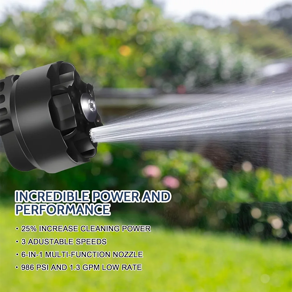 Chinese Manufacturer Cordless Electric 986Psi High Pressure Water Gun For Car Wash