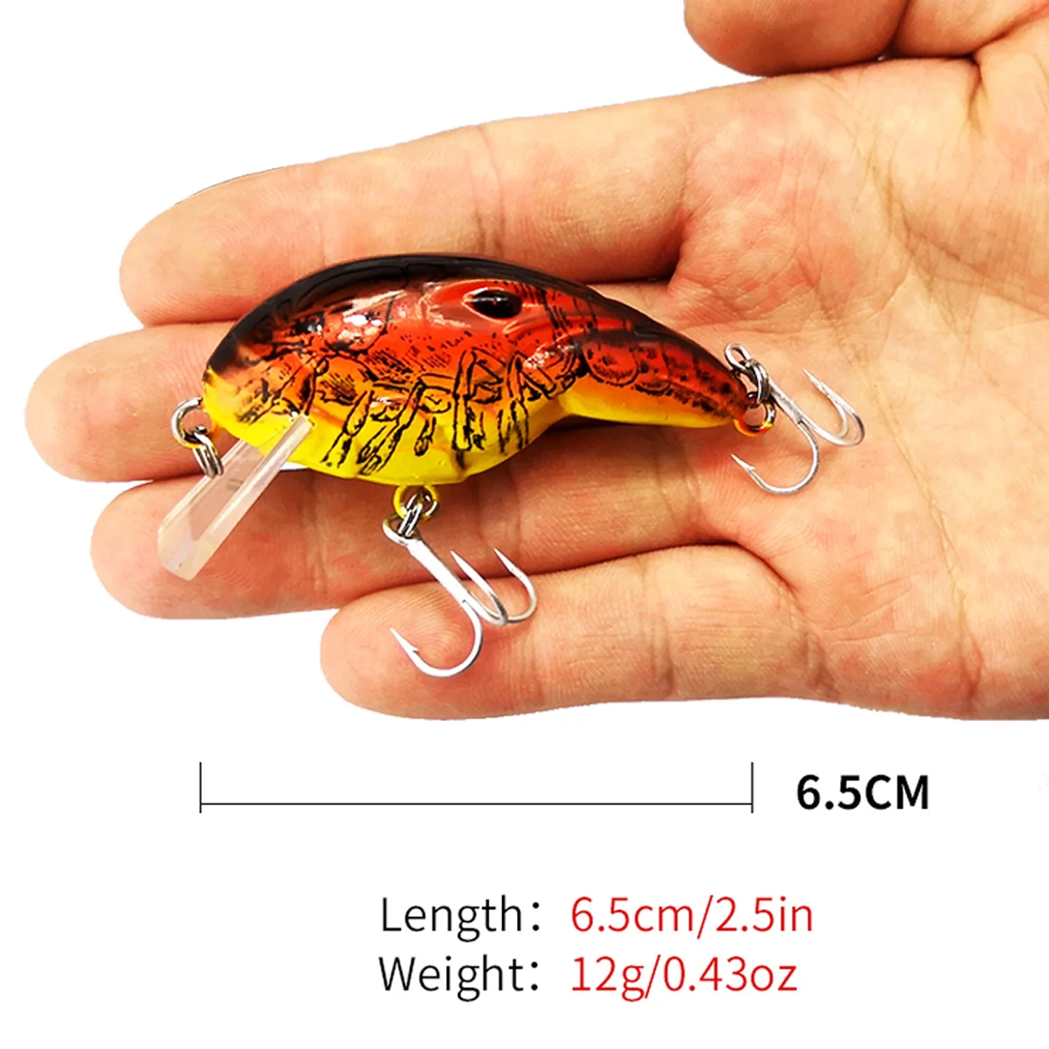 China factory abs hard bait lure wholesale tackle crawfish square bill crank bait shallow Diving Crankbait