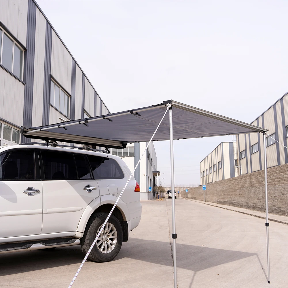High Quality 2*2M Suv/4X4/4Wd Customized Retractable Camping Rooftop Car Roof Side Awning For Outdoor Camping Travel