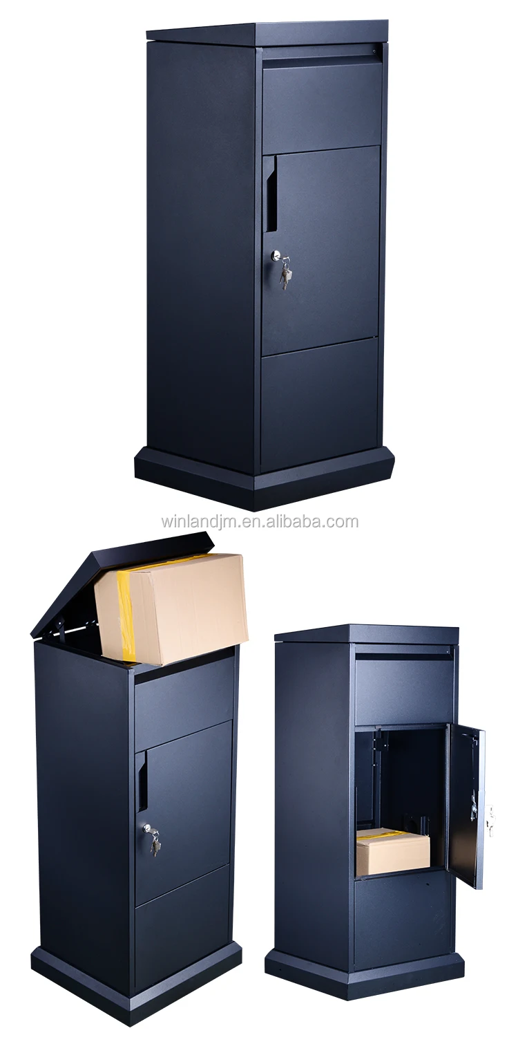 Large Capacity Parcel Delivery Box For Porch Outdoor Parcel Box Drop Delivery Metal Mailbox