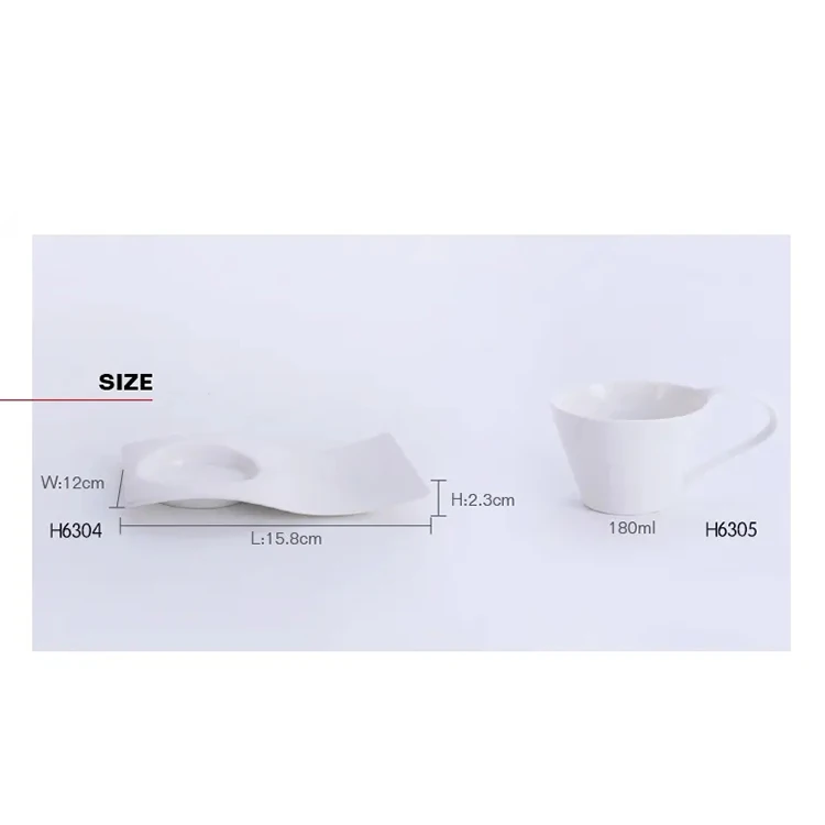 High quality durable custom logo white coffee ceramic tea cup sets with saucer