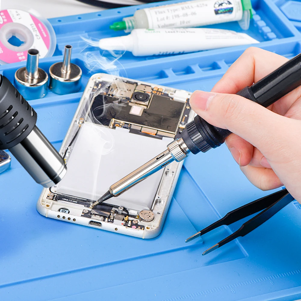 JCDWM-8898-1-EU Hot Air Desoldering Station Heat Gun Soldering Iron Smoke Absorb Soldering Rework Station