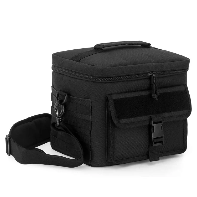 Custom Leather Cooler Bag with Aluminum Foil Lining Waterproof Thermal Insulated Tactical Lunch Box for Travel Custom Logo