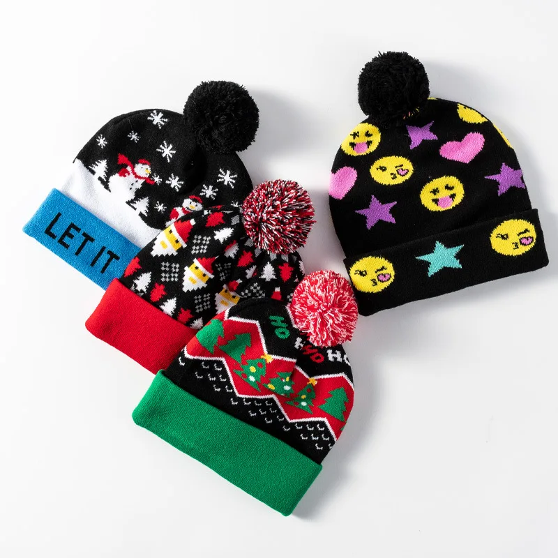 3D Embroidery Cotton Beanie Hats High Quality Solid Hole Colors Unisex Acrylic For Custom Men Knitted Beanie Winter Hats Woman