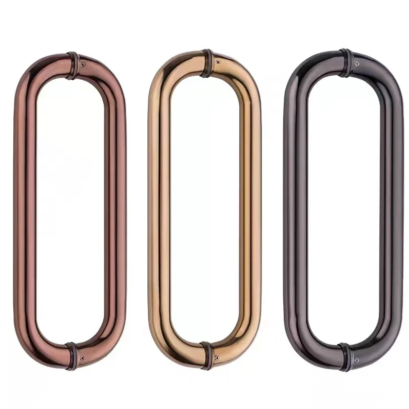 Высокопрочные металлические фитинги стеклянная смывная двухсторонняя ручка для душевой комнаты дверная душа