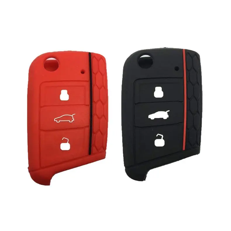 Оптовая продажа с завода, силиконовый чехол-брелок для автомобильного ключа для VW Golf 7 mk7 Skoda Octavia A7