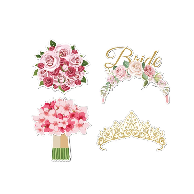 22.7  Rose Gold Bride to be 20 Piece Photo Prop Bachelorette Bride-to-Be Wedding Engagement Party