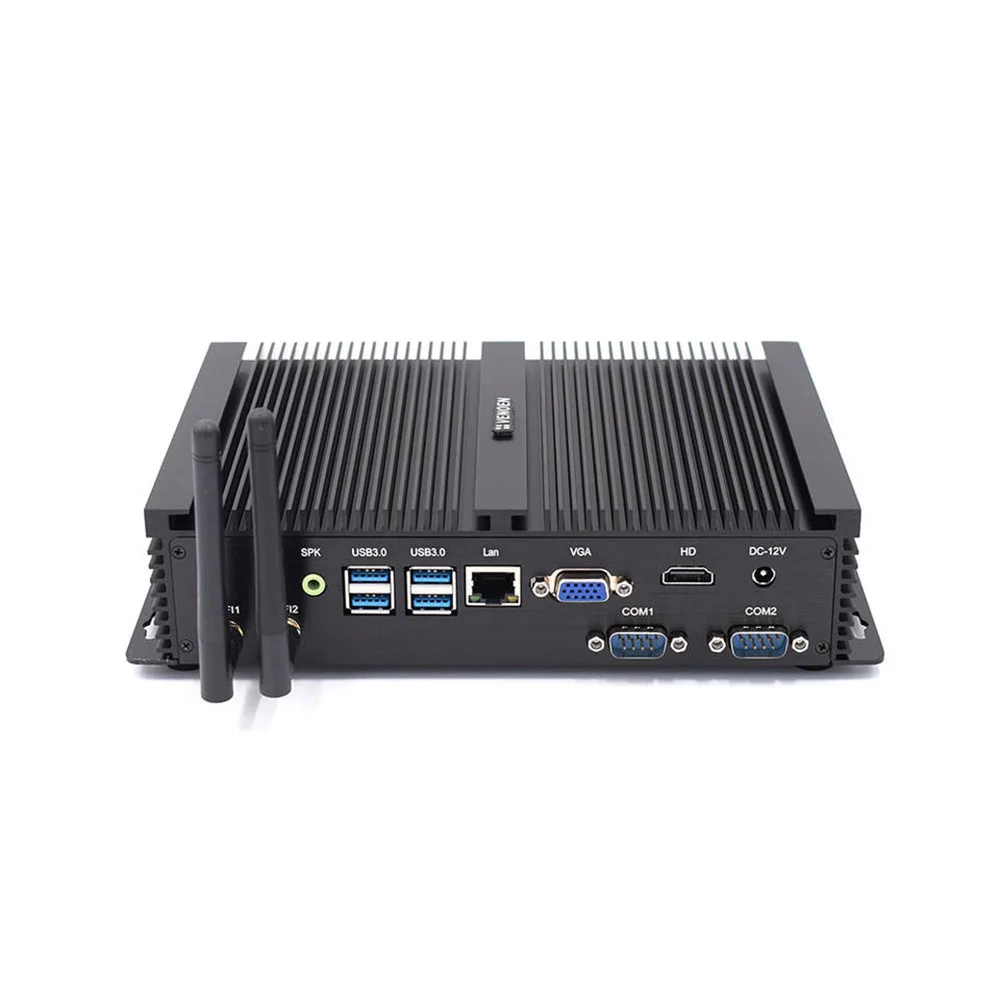 Oem Stock Mini Pc 2022 In-Tel Atom T4 4Gb 64Gb Quad Core In-Tel Industrial Control Host Pc