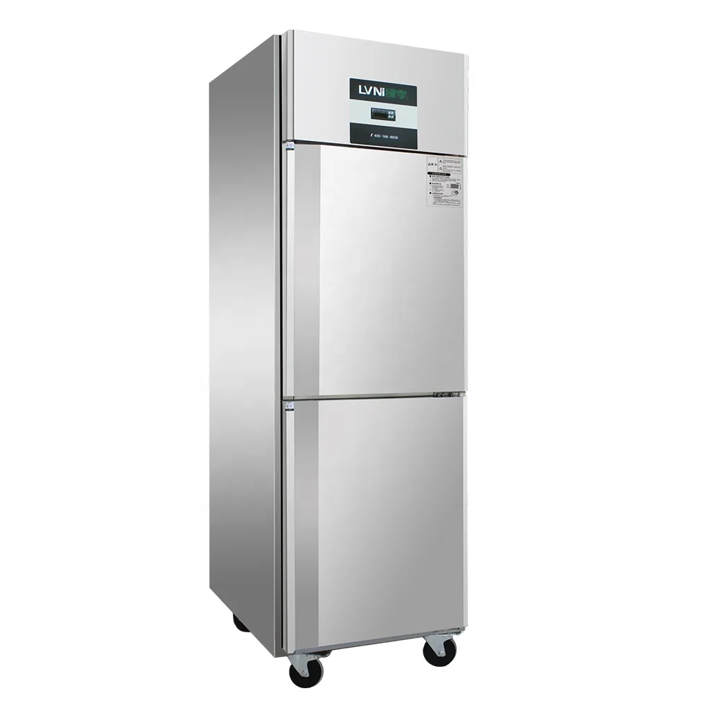 Factory Price Standing Freezer Commercial Double Doors Upright Freezer Vertical kitchen Refrigerator