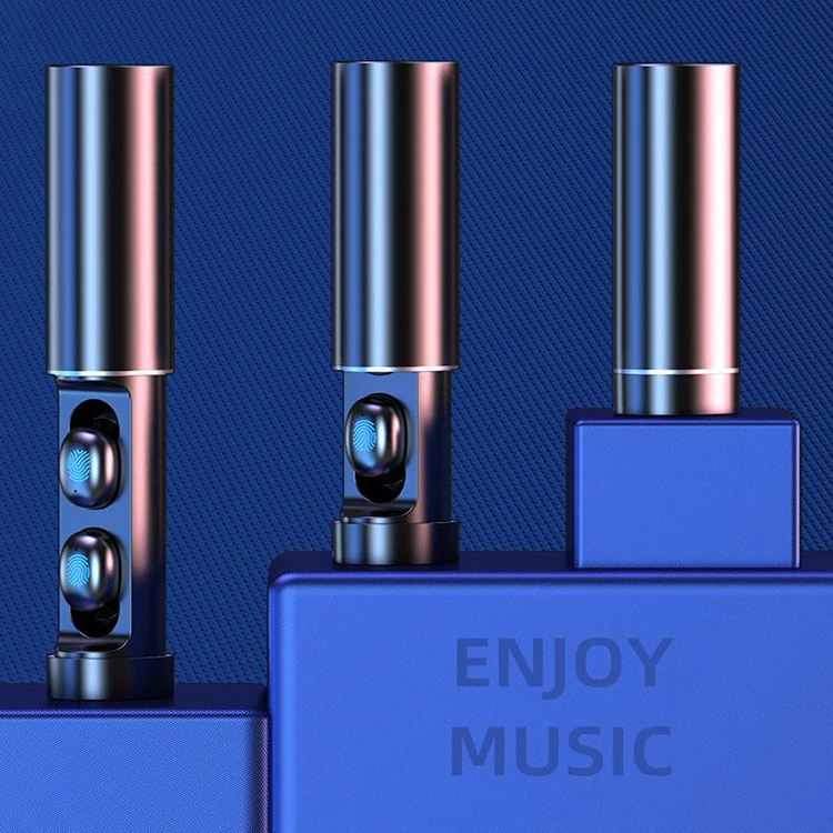 
Mini LED Light Torch Type Earphones IPX5 Waterproof Ture Active Noise Cancelling In-ear Earbuds Draw Out Headphones Wireless 