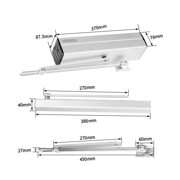 China Factory Aluminum Shell Password Remote Control 120kg Automatic Swing Door Opener