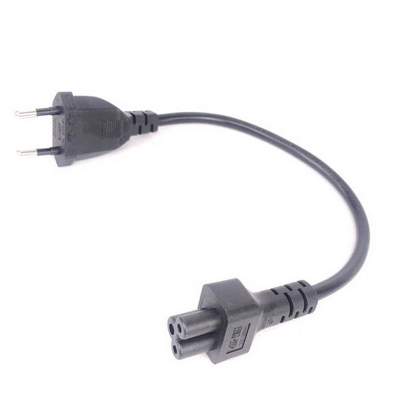 EU Power Adaptor Cord, European 2pin Male Plug to IEC 320 C5 Micky Adapter Cable For Notebook Power Supply