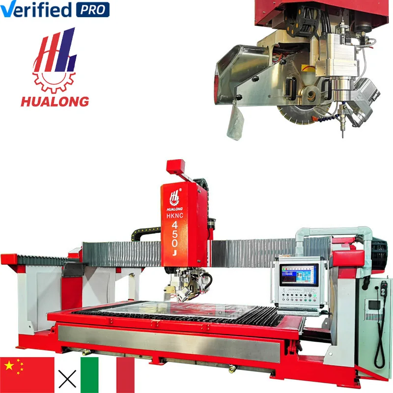 Hualong Machinery HKNC-450J Sawjet Bridge Saw Blade China Sawjet stone CNC Sawjet bridge saw combo water jet
