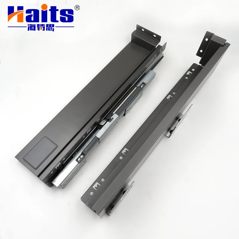 Furniture Hardware Slim Soft Close Metal Box Kitchen Drawer System