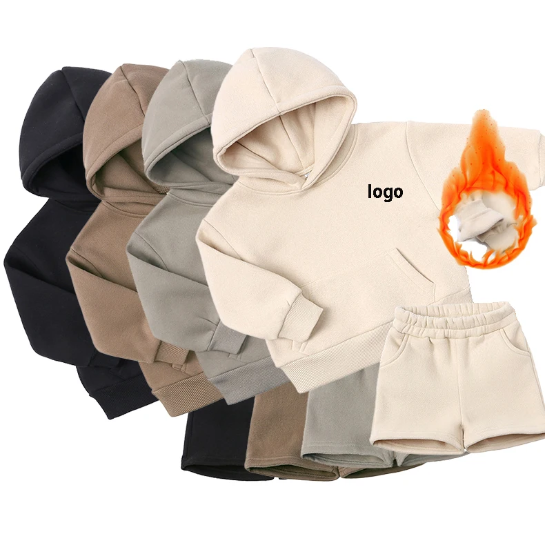 Kids Clothing Sets Children Cotton Kids Joggers Suits Set Sweatsuit Fleece Tracksuit Track Suits Two Piece Pants Set