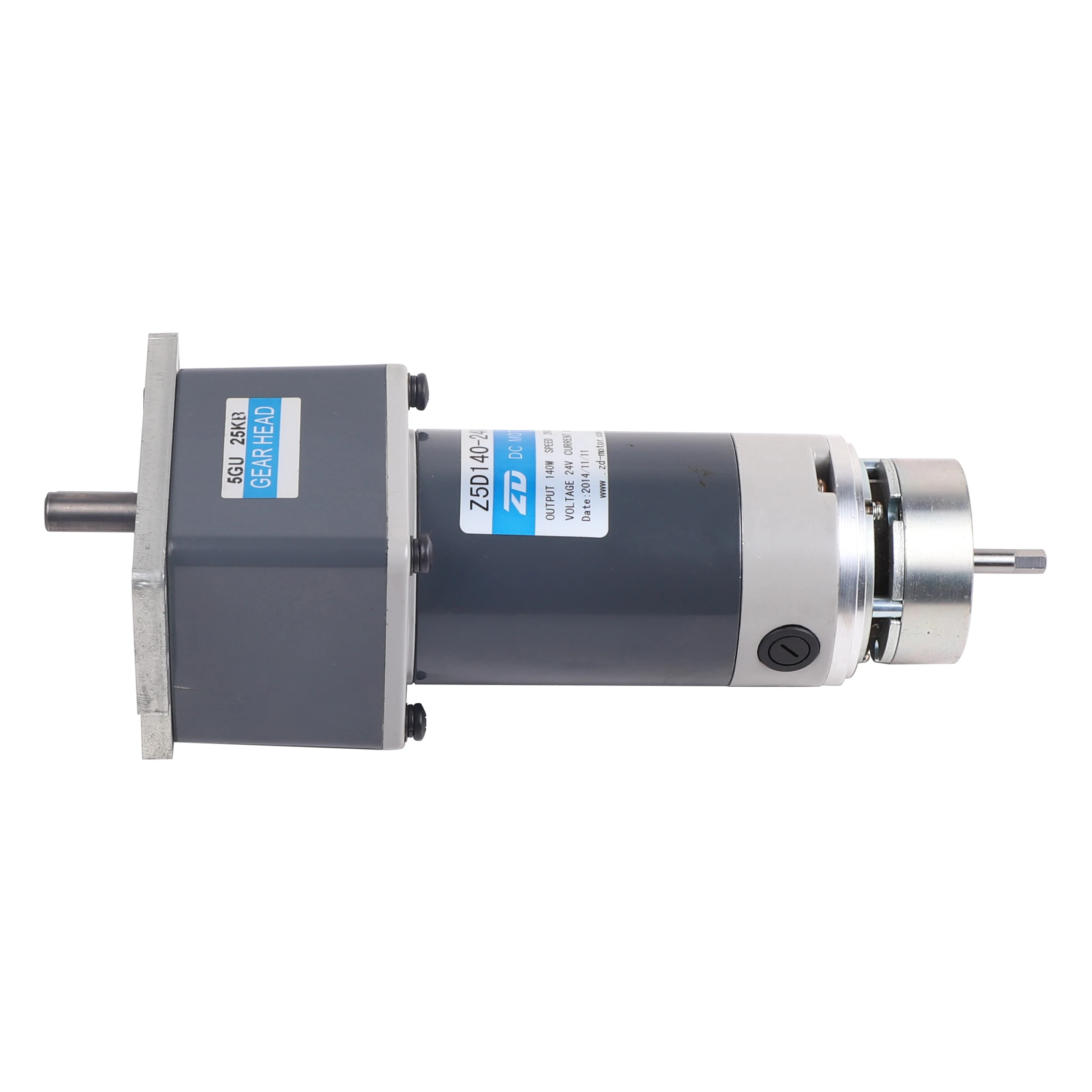 Customized Mount Flange Shaft Power ZD DC 100W 120W 140W 180W 24V Geared Motor With Brake