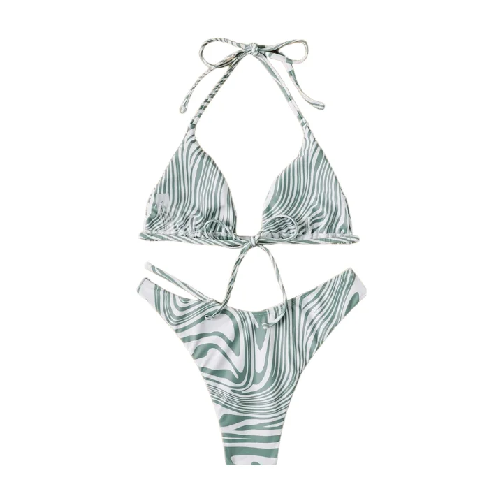 Push Up Silver 3d Flower Mujer Sexy Clear Strap Micro Transparent Crotchet Womens 2024 Women Satin Brand 4 Piece Bikini